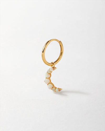 Crescent Opal Drop Earring