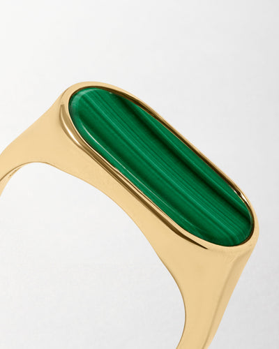 Charlotte Collins Malachite Cocktail Ring