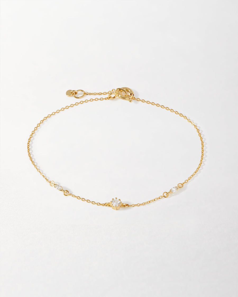 Marquise Solitaire Station Diamond Bracelet