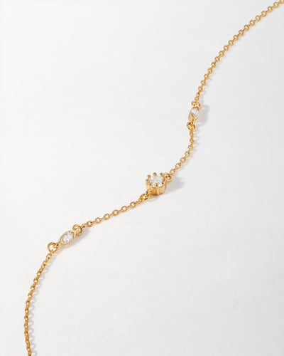 Marquise Solitaire Station Diamond Bracelet