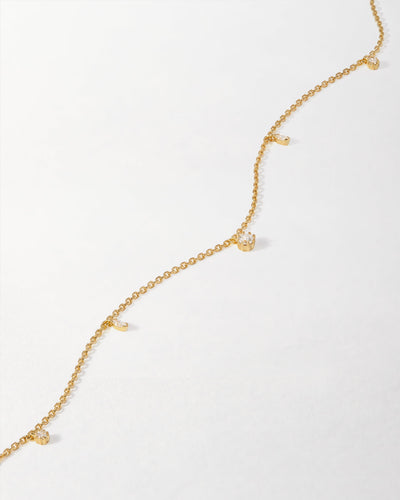 Marquise Solitaire Station Diamond Necklace