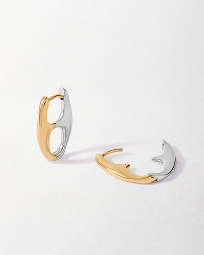 Mariner Mixed Metal Hoop Earrings