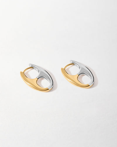 Mariner Mixed Metal Hoop Earrings