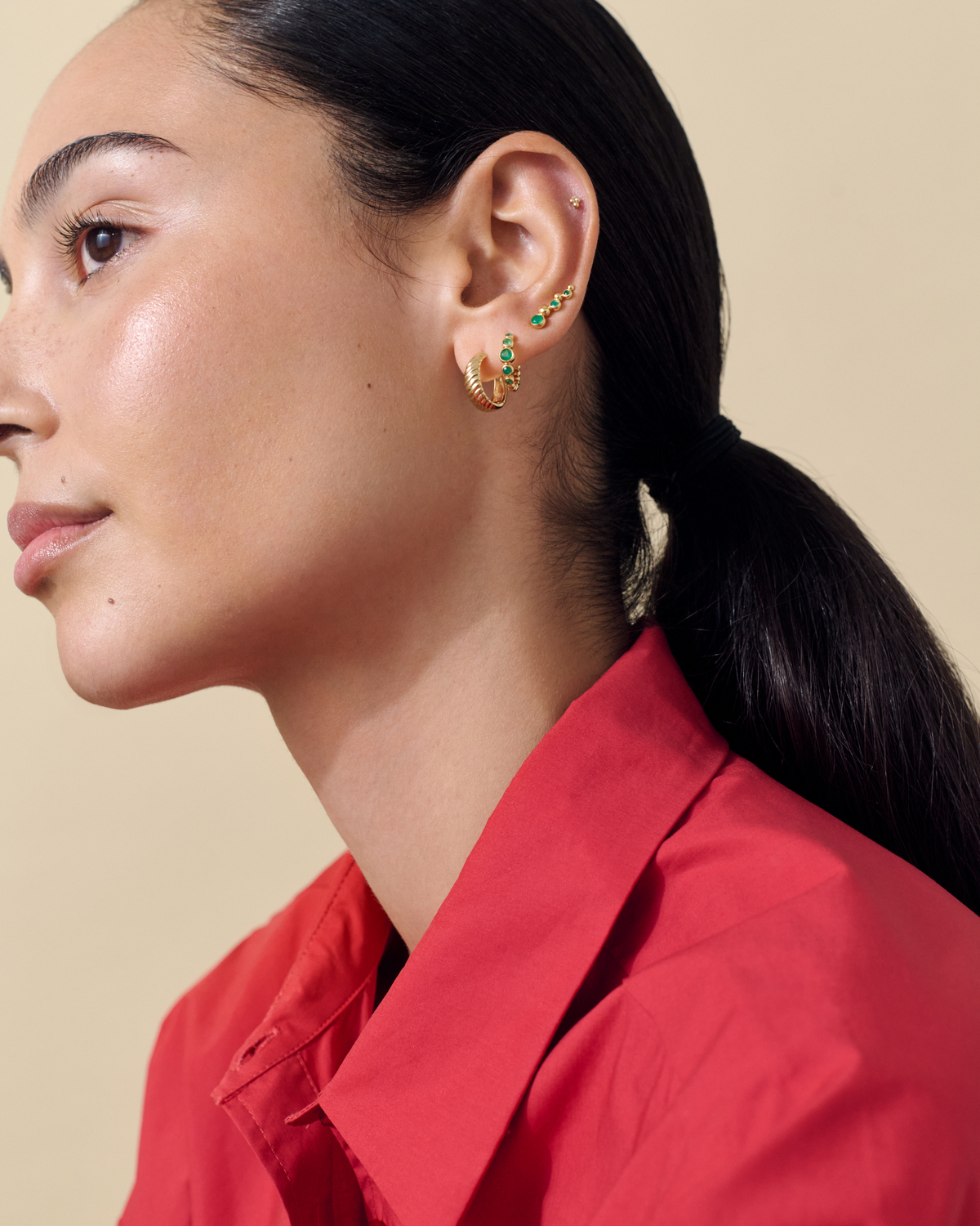 Spiral Small Hoop Earrings