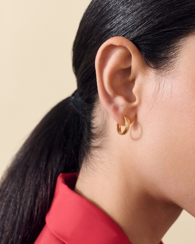 Lattice Small Hoop Earrings