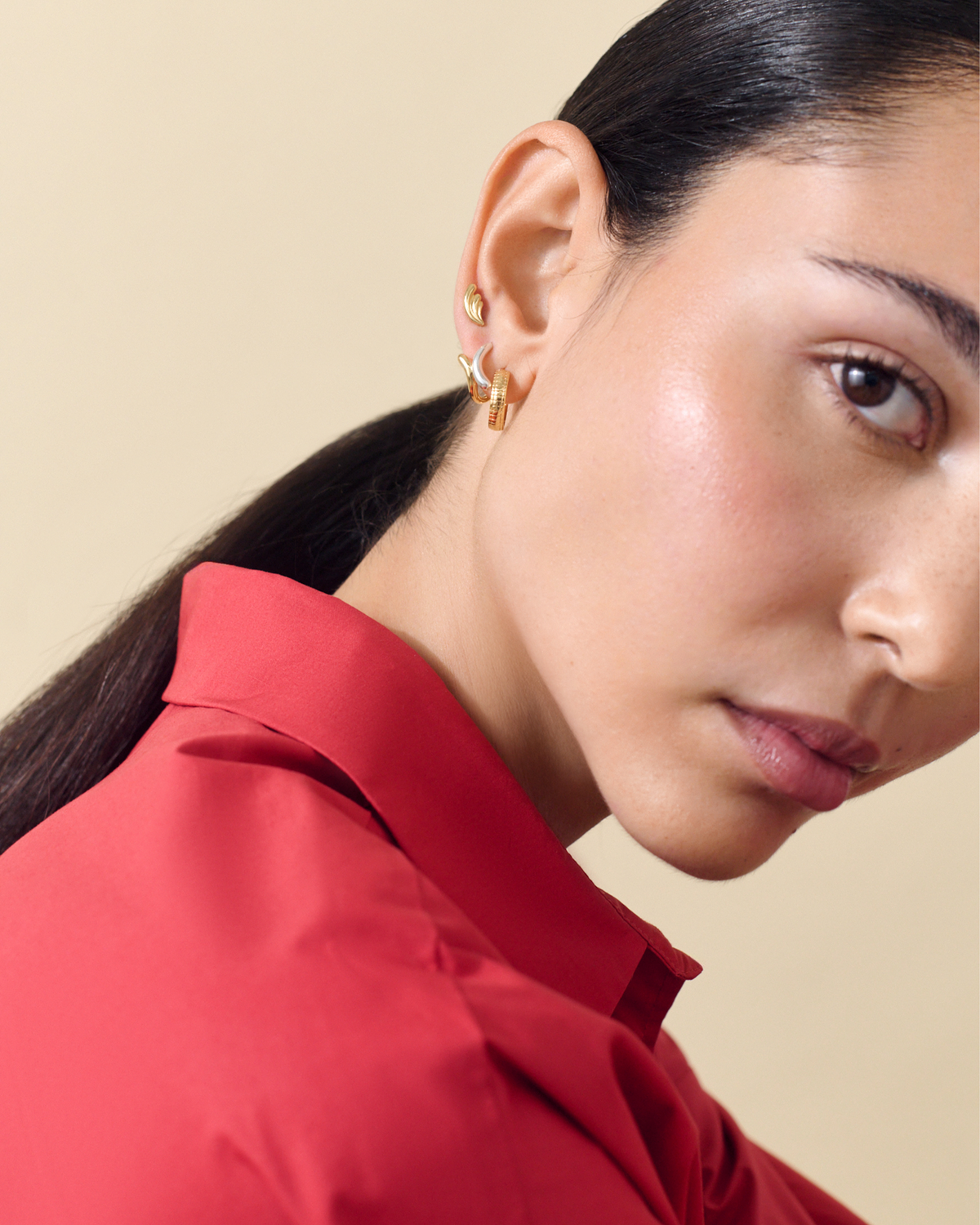 Lattice Small Hoop Earrings