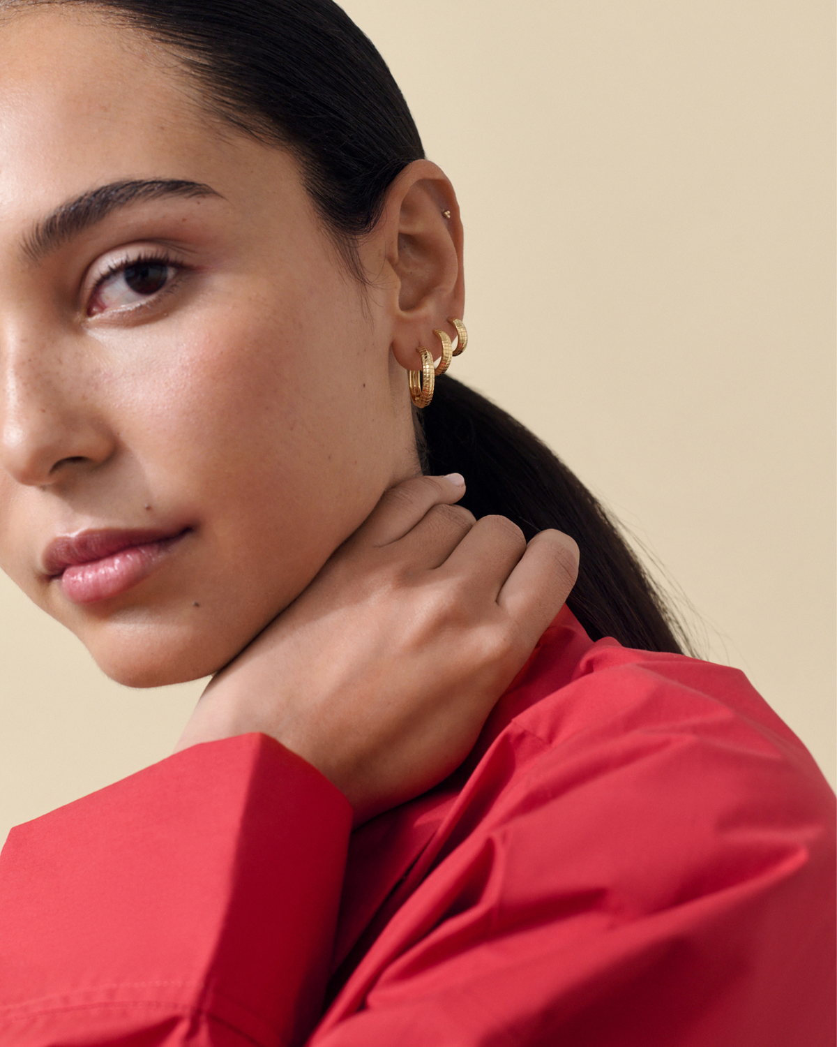Lattice Small Hoop Earrings