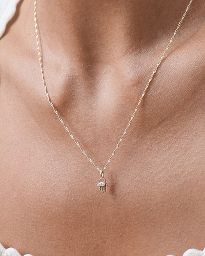Hamsa Diamond Necklace