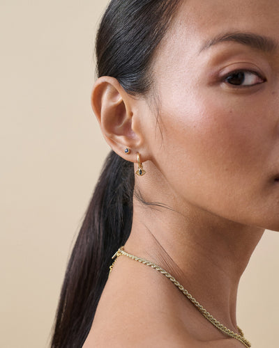 Evil Eye Huggie Earrings