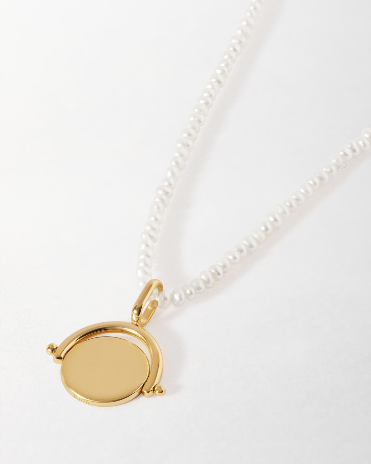Mini Spinner Pearl Necklace