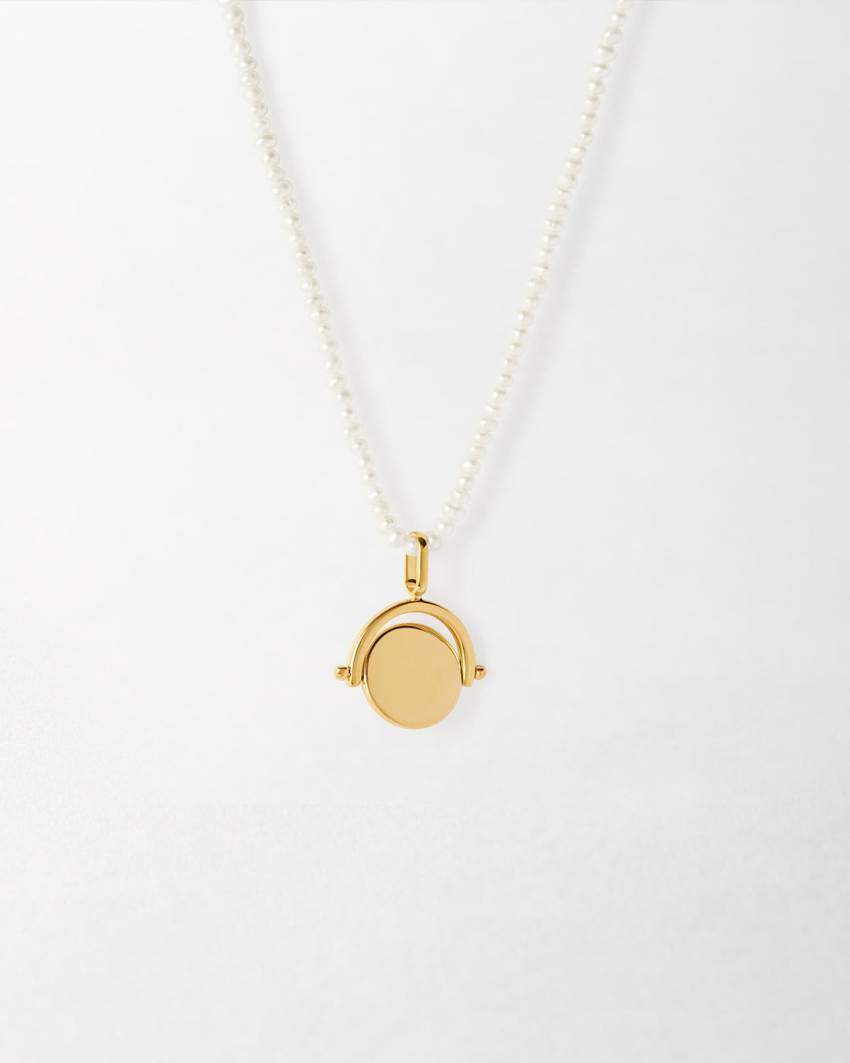 Mini Spinner Pearl Necklace