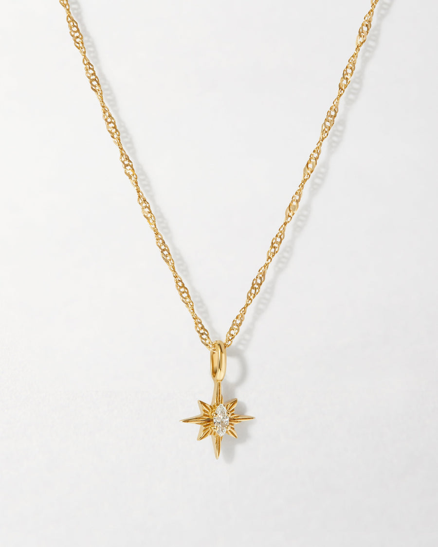 North Star Diamond Pendant Necklace