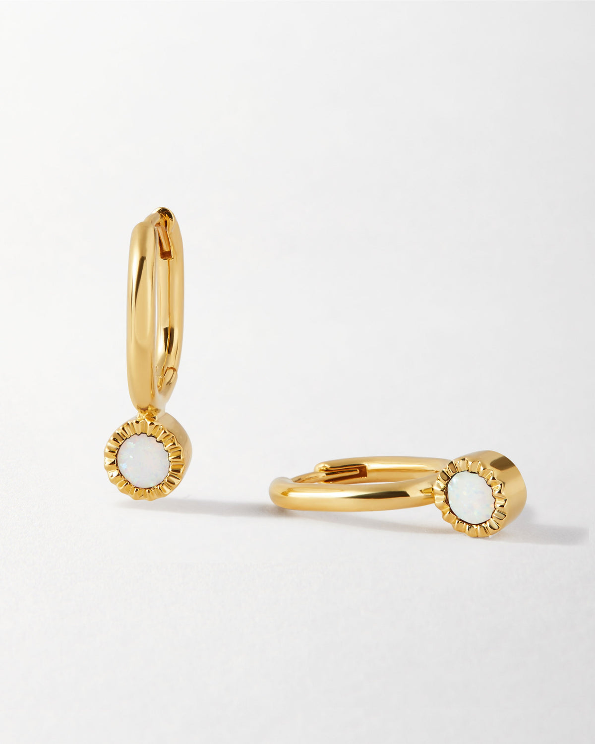 October Birthstone Earrings - Opal