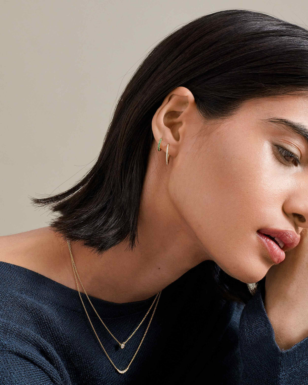 Pavé Diamond Hoop Earrings