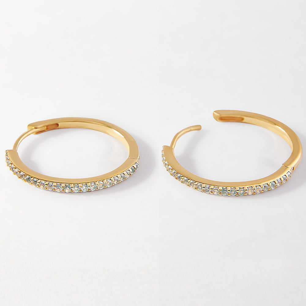 Pavé Diamond Hoop Earrings