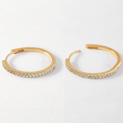 Pavé Diamond Hoop Earrings