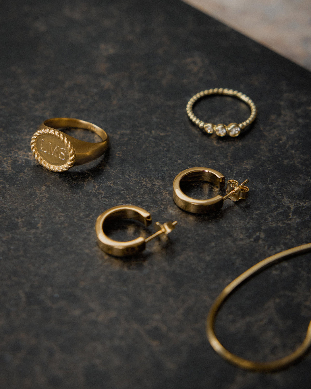 Rope Engravable Signet Ring