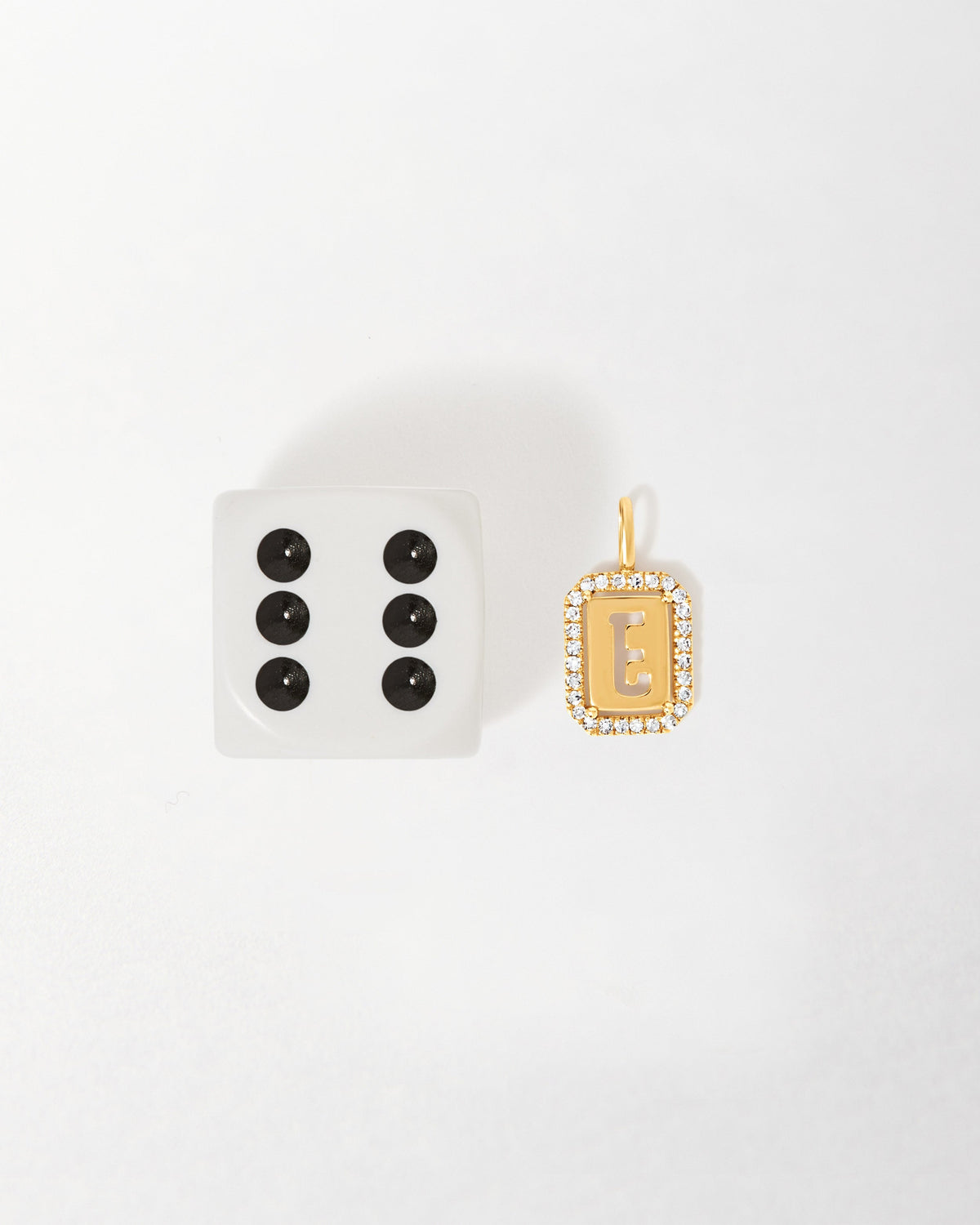 Diamond Outline Initial Necklace