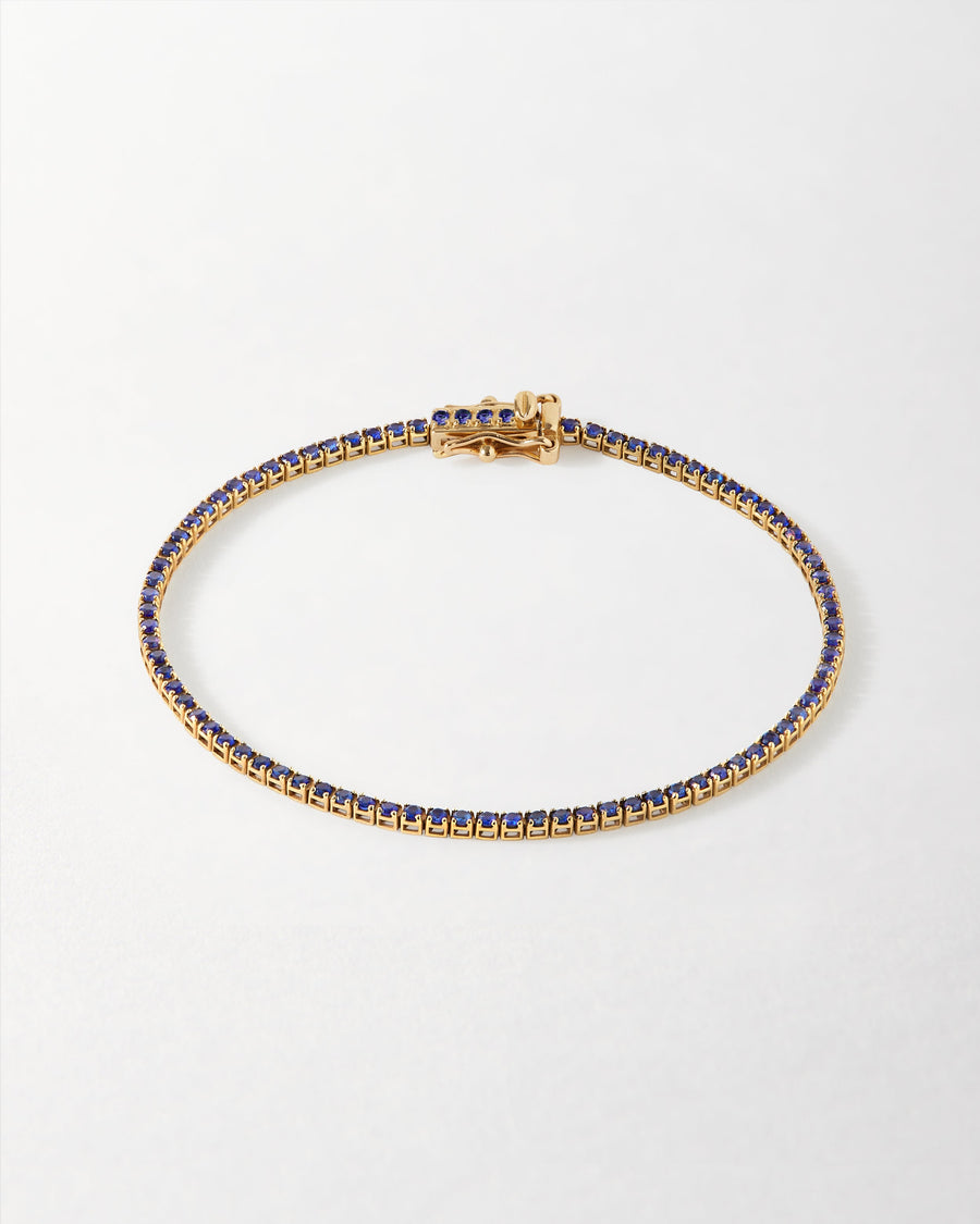 Lab-Grown Sapphire Tennis Bracelet