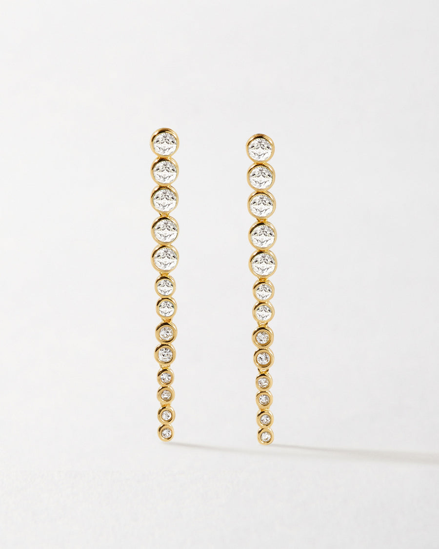 Serena Tennis White Drop Earrings
