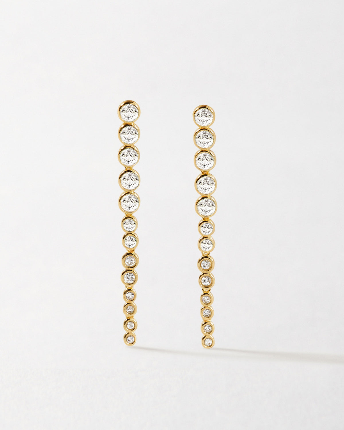 Serena Tennis White Drop Earrings