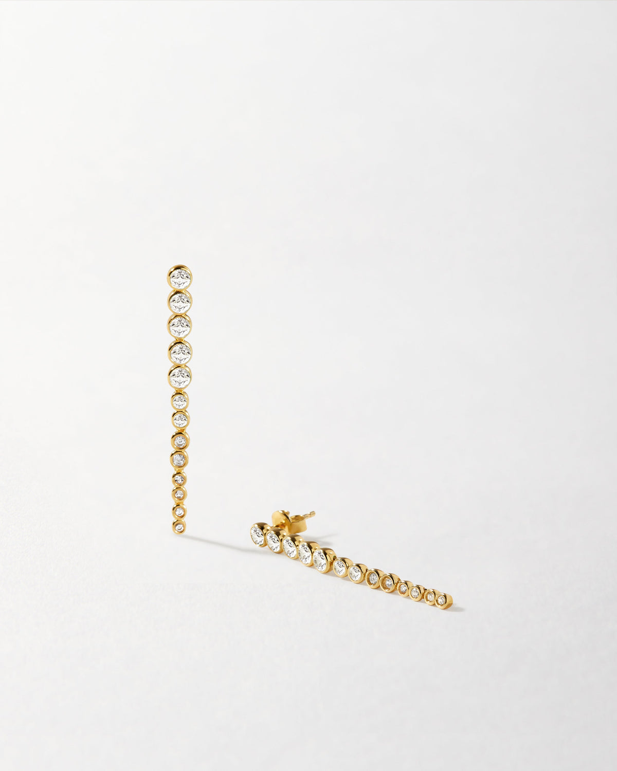 Serena Tennis White Drop Earrings