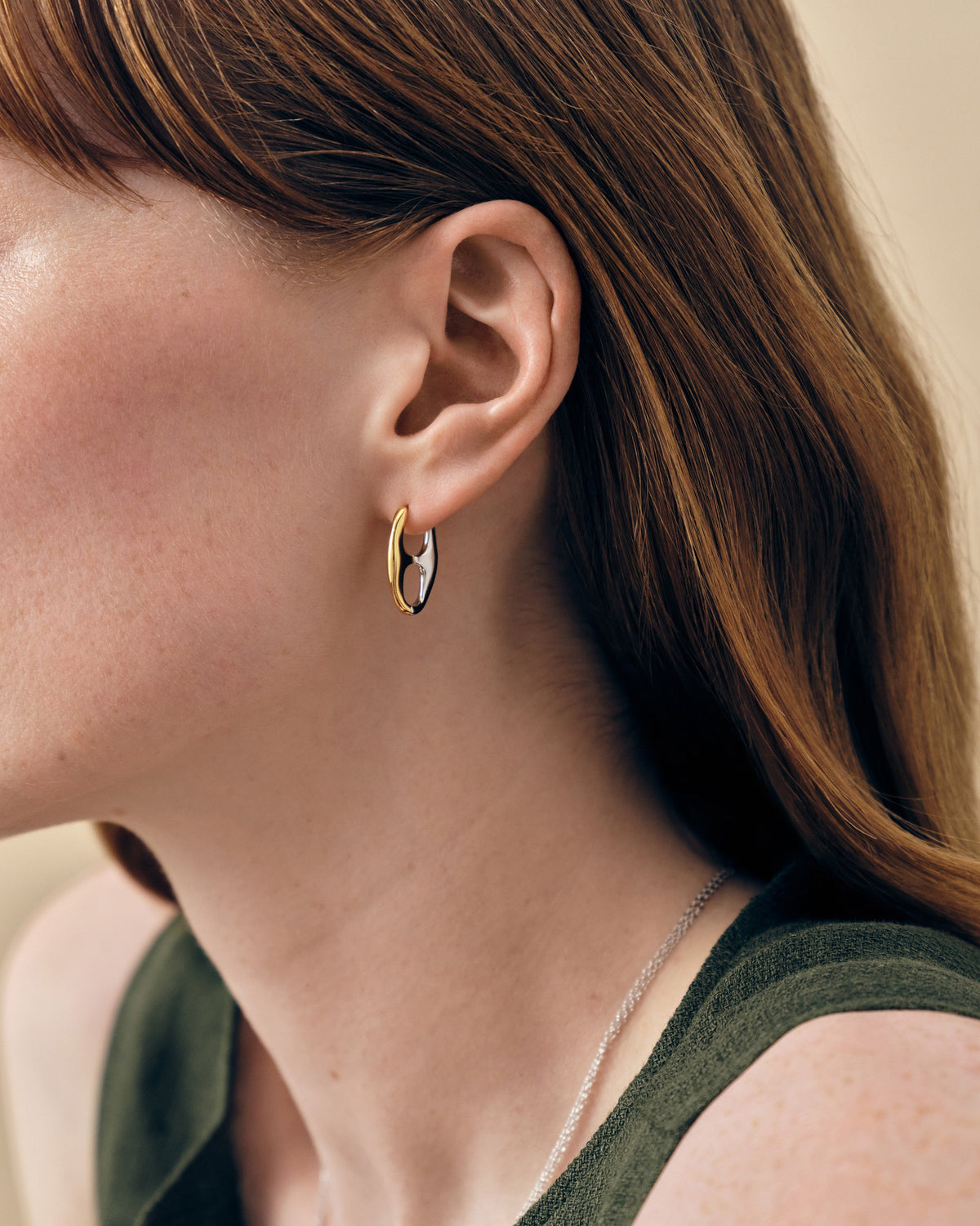 Mariner Mixed Metal Hoop Earrings