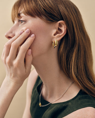 Mariner Mixed Metal Hoop Earrings