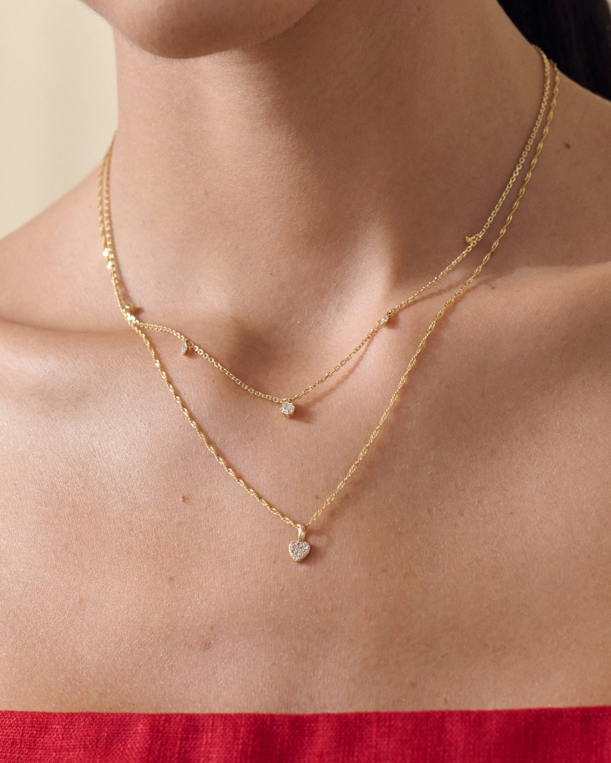 Large Heart Diamond Necklace