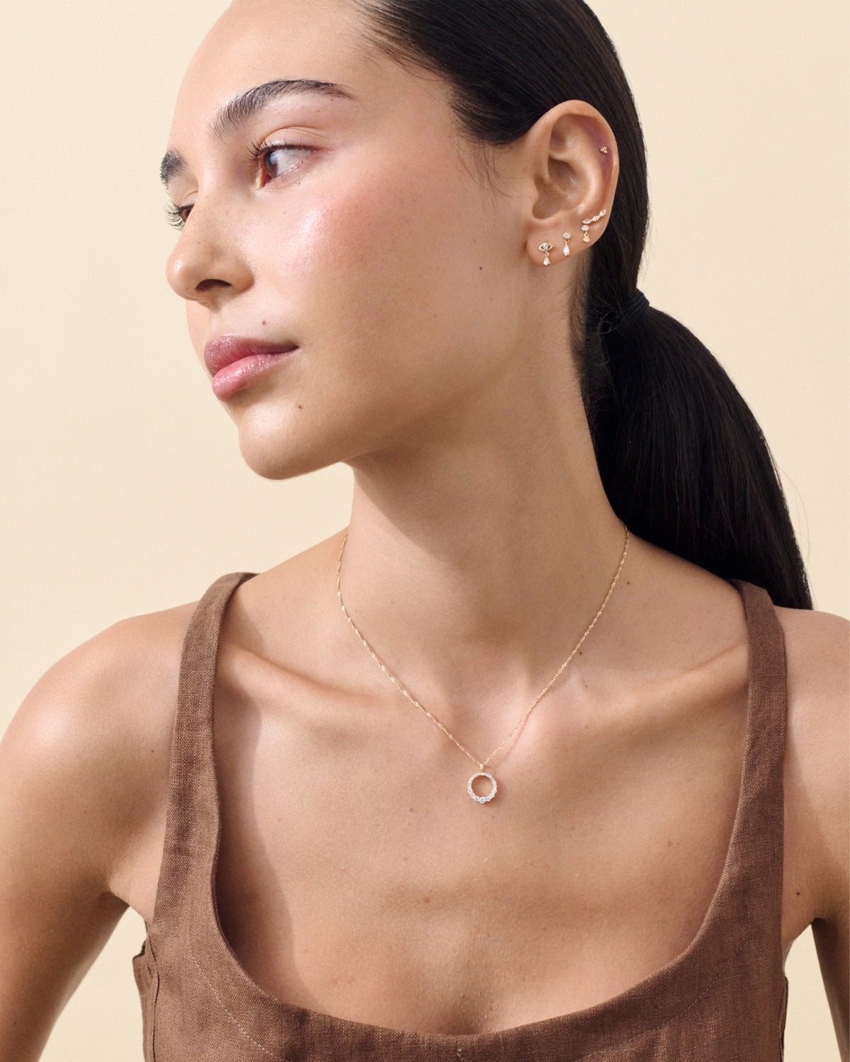 Lab-Grown Marquise Diamond Piercing Earring