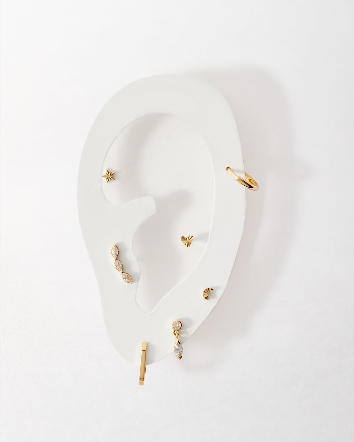 Lab-Grown Marquise Diamond Piercing Earring