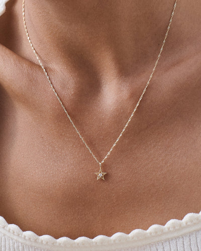 Star Diamond Pendant Necklace