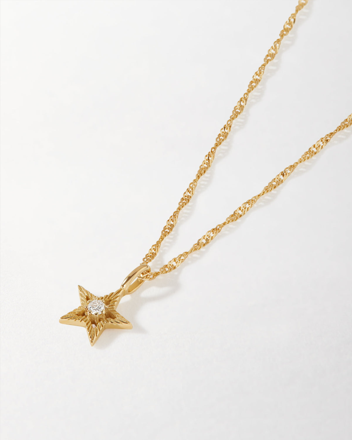 Star Diamond Pendant Necklace