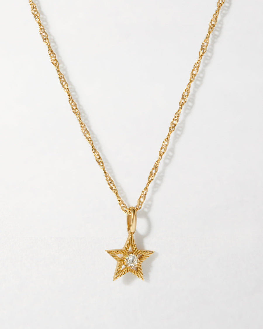 Star Diamond Pendant Necklace