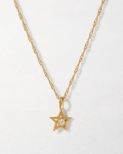 Star Diamond Pendant Necklace