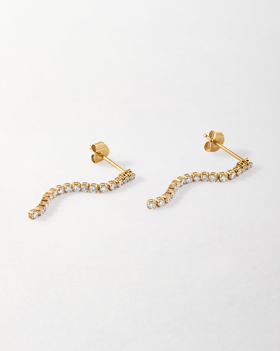 Tennis Diamond Drop Earrings