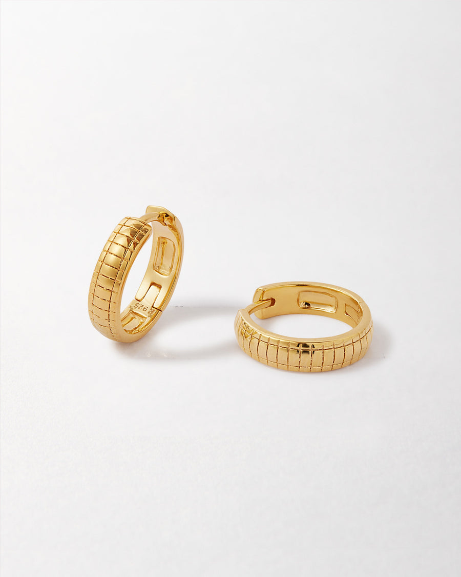 Lattice Small Hoop Earrings