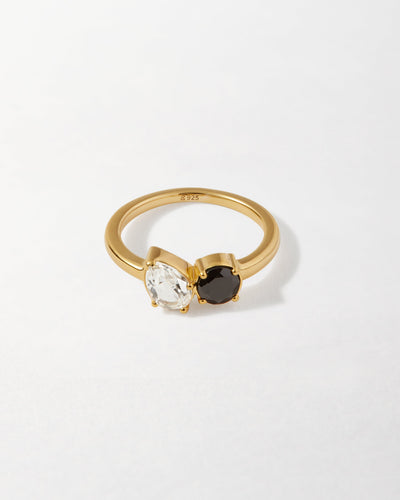 Toi Et Moi Black & White Ring