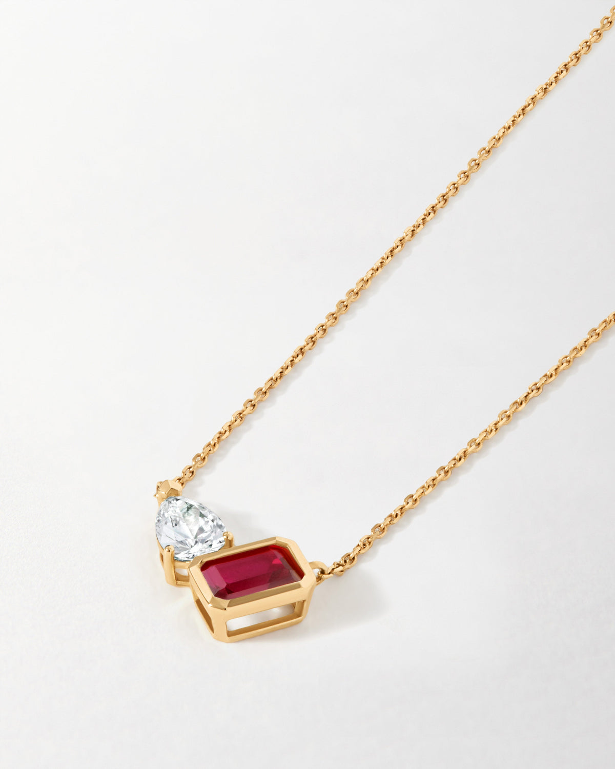 Toi Et Moi Ruby and Diamond Necklace