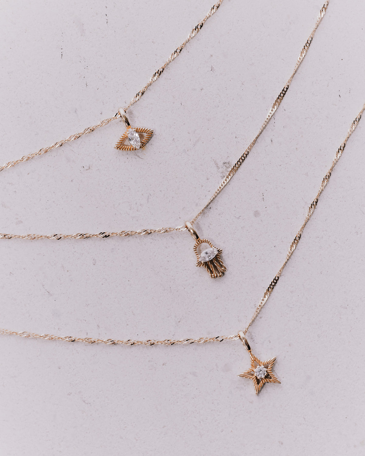 Star Diamond Pendant Necklace