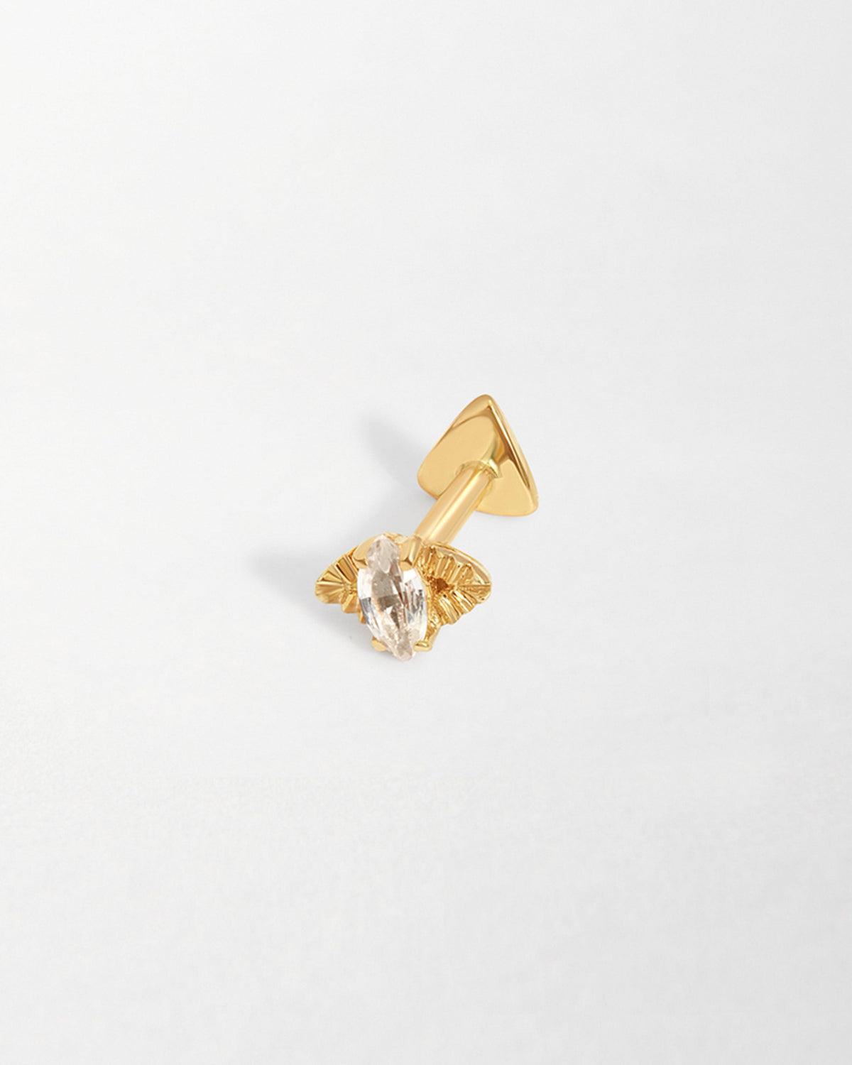 Evil Eye White Sapphire Piercing Earring