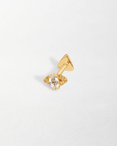 Evil Eye White Sapphire Piercing Earring