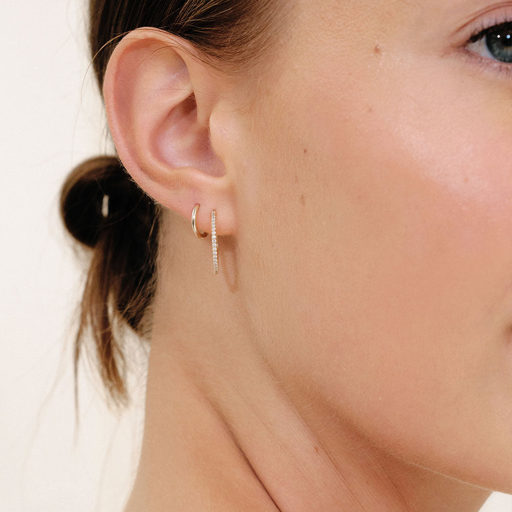 Pavé Diamond Hoop Earrings